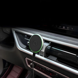 MagSafe-kompatible Handyhalterung mit kabellosem Laden – passend für BMW X5 (G05 LCI) & X6 (G06 LCI) ab 2023 | Facelift mit Curved Display | Lüftungsgitter 15 W