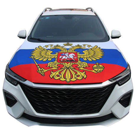 Motorhaubenflagge Russland – Russland Flagge für die Motorhaube | faltenfrei & lackschonend