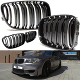 Kühlergrill Doppelsteg Schwarz Glanz passend für BMW 1er E81 E82 E87 E88