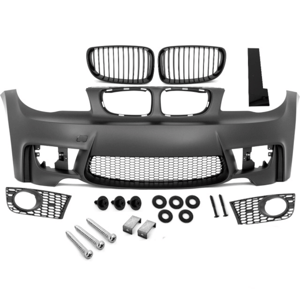 Front Stoßstange + Grill Schwarz passt für BMW 1er E81 E82 E87 E88 nicht M +ABE