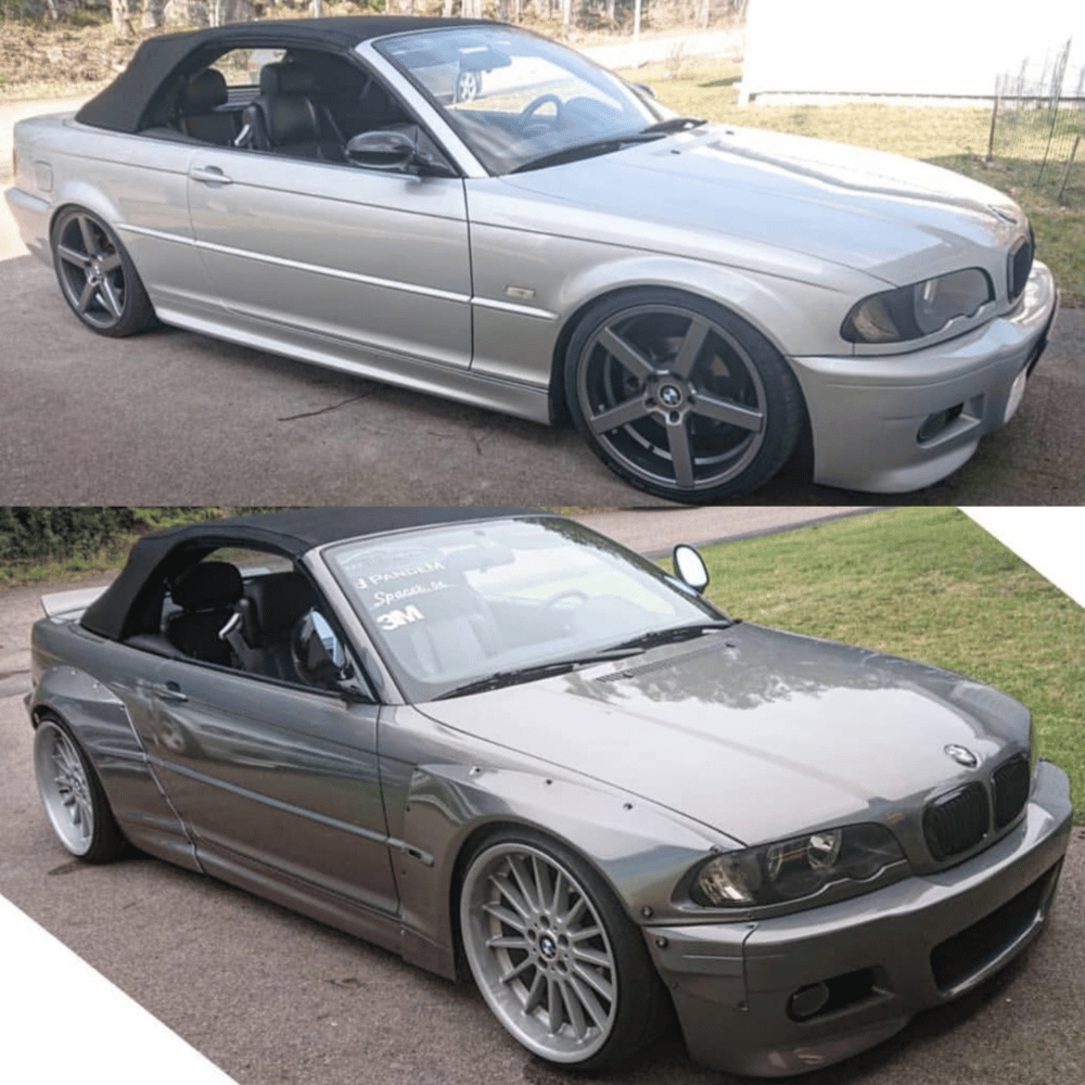 BMW E46 Coupe/Cabrio (Vor-Facelift) Wide Body Kit im Pandem-Stil