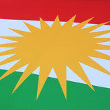 Motorhaubenflagge Kurdistan – kurdische Flagge (Alaya Rengîn) für die Motorhaube | faltenfrei & lackschonend