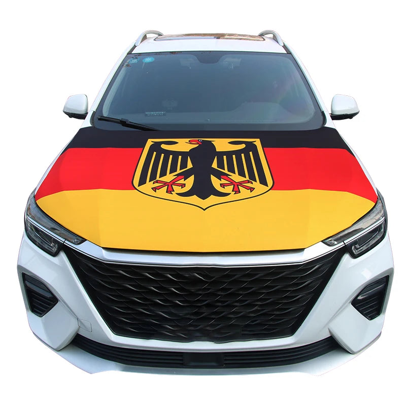 Motorhaubenflagge Deutschland – Deutschland Flagge (Schwarz-Rot-Gold) für die Motorhaube | faltenfrei & lackschonend