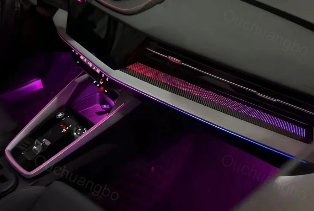 Audi A3 8Y LED Ambientebeleuchtung Set (2021–2024) – 256 Farben, App-Steuerung, 6 Modi, dynamische Effekte