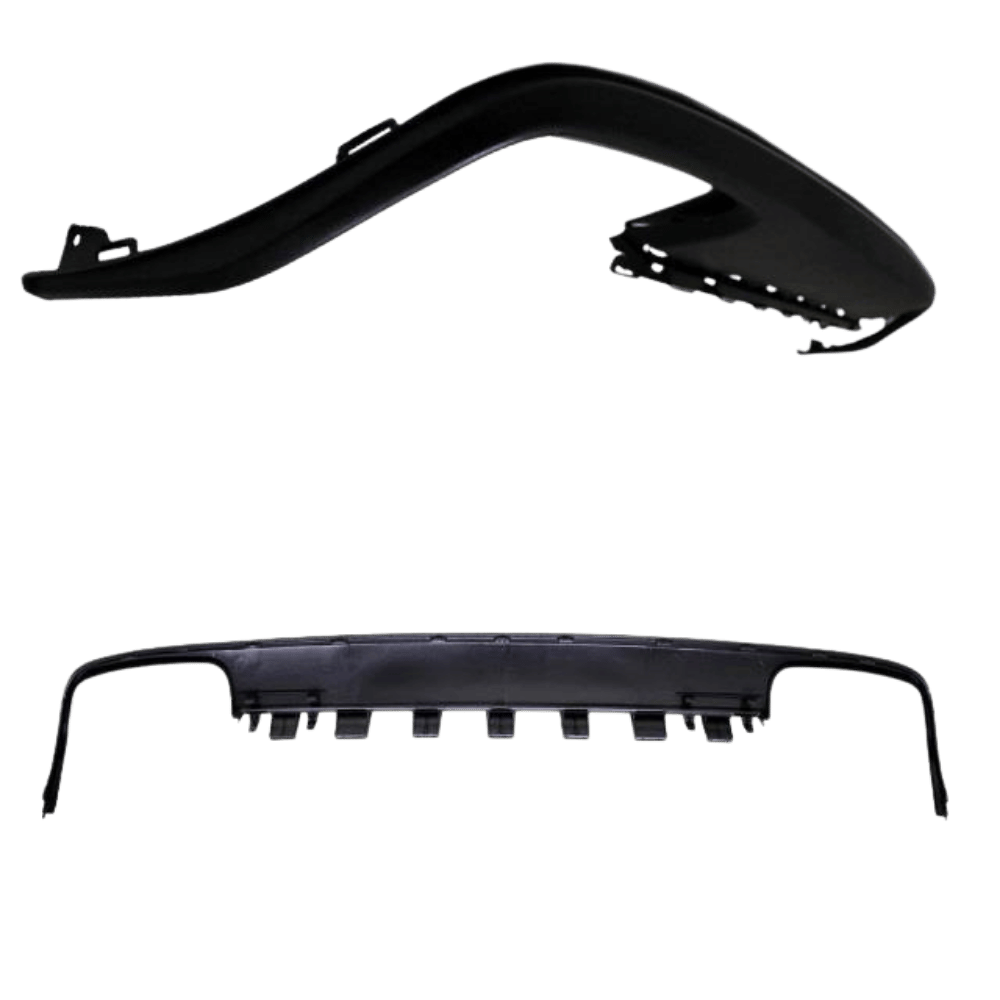 Set Mercedes E-Klasse W212 Diffusor Stoßstange Schwarz Matt + Leiste - Passend für AMG-Paket