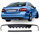 Set Mercedes E-Klasse W212 Diffusor Stoßstange Schwarz Matt + Leiste - Passend für AMG-Paket