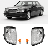 SET Frontblinker Rechts & Links Weiß Glas - Passend für Mercedes E-Klasse W124 1985-1995