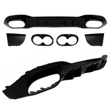 Performance Heckdiffusor Set + Blenden Schwarz - Passend für Mercedes A-Klasse W177 Hatchback