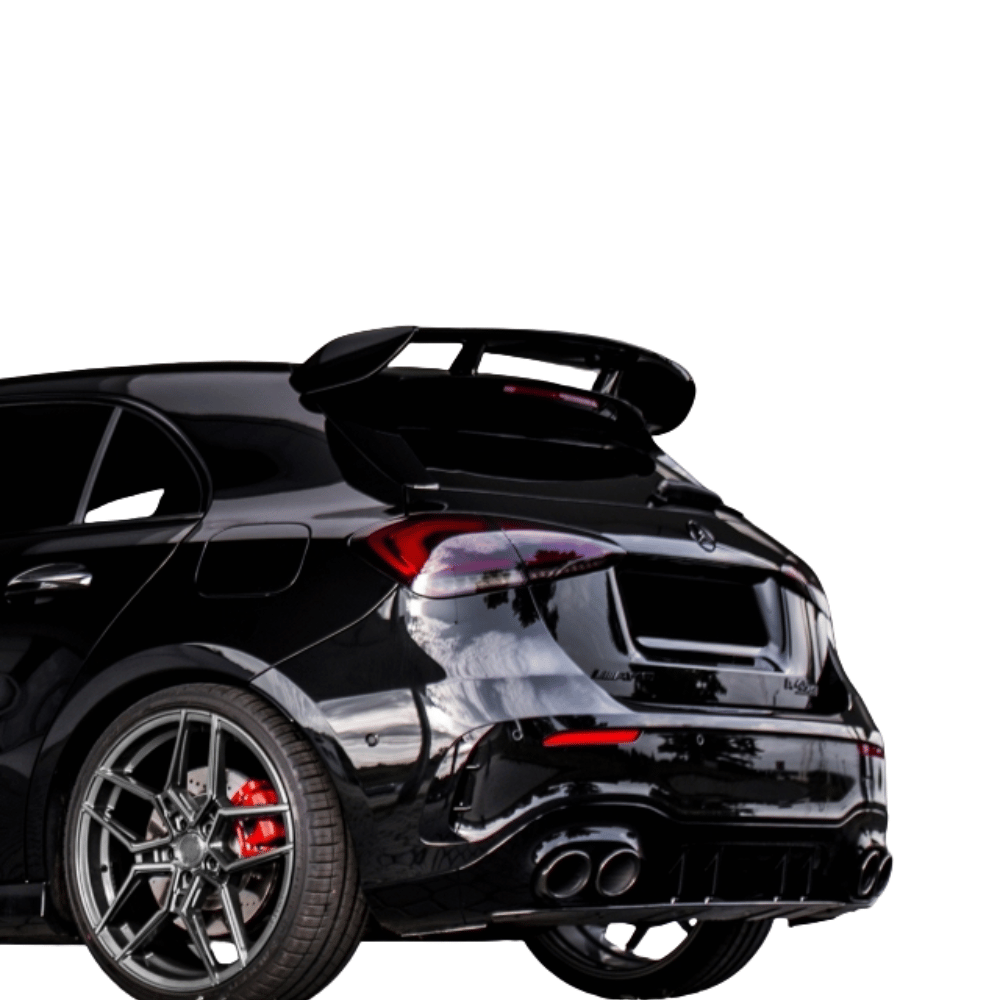 Performance Heckdiffusor Set + Blenden Schwarz - Passend für Mercedes A-Klasse W177 Hatchback