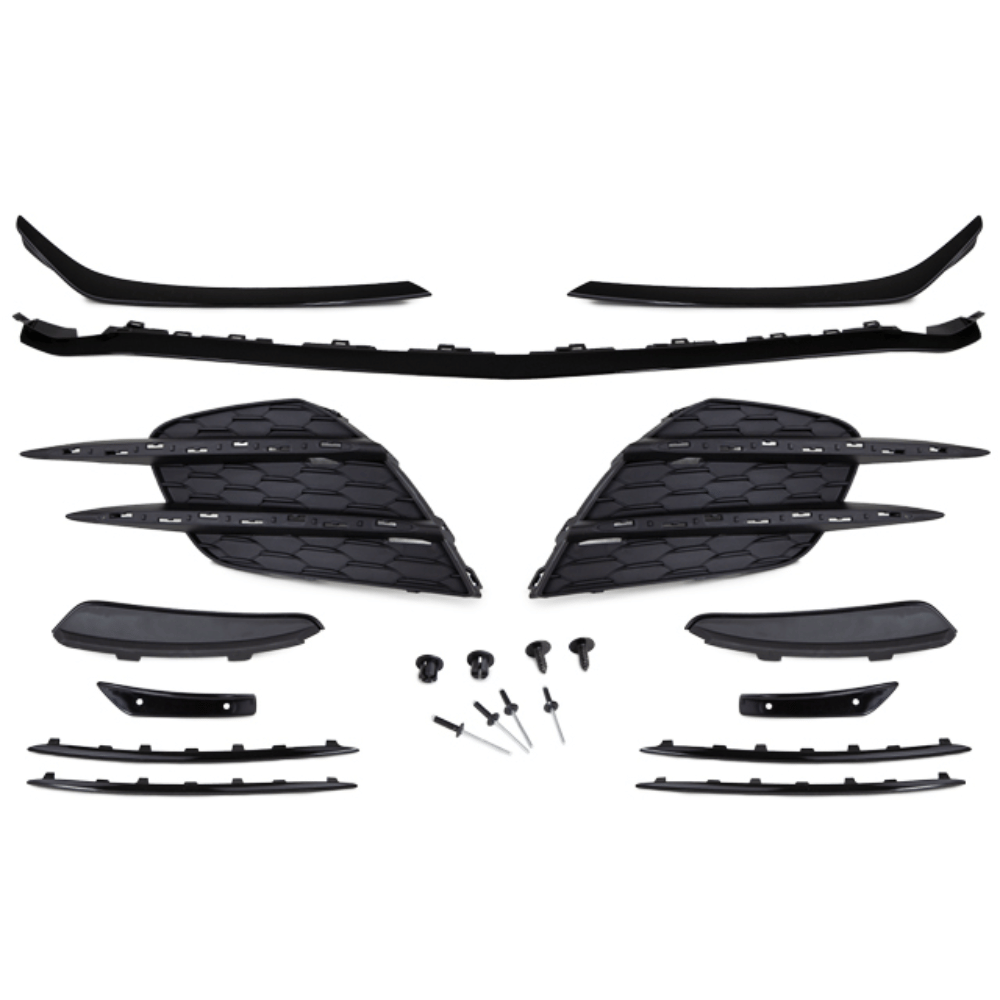 Sport-Frontspoiler Set Schwarz Komplett - Passend für Mercedes A-Klasse W177