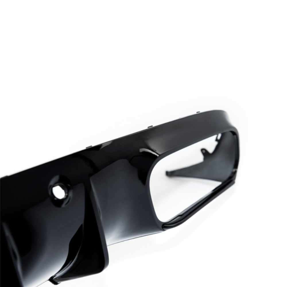 Sport-Heckdiffusor Schwarz glänzend für Mercedes C-Klasse C205 Coupe / A205 Cabrio Facelift AMG-Line (2018-2023)