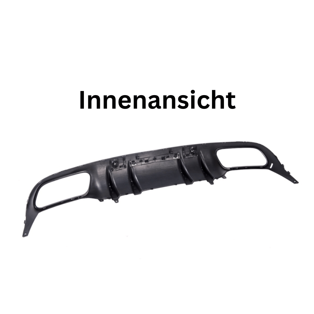 Sport-Heckdiffusor Schwarz glänzend für Mercedes C-Klasse C205 Coupe / A205 Cabrio Facelift AMG-Line (2018-2023)