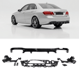 Sport-Heckdiffusor Schwarz Glanz - Passend für Mercedes E-Klasse W213 Limousine & S213 T-Modell 2016-2020