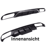 Sport-Heckdiffusor Schwarz Matt Chrom - Passend für Mercedes E-Klasse W213 Limousine & S213 T-Modell 2016-2020