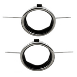 Sport Auspuffblenden Set 1-Rohr Chrom - Passend für Mercedes A-Klasse W177 Hatchback