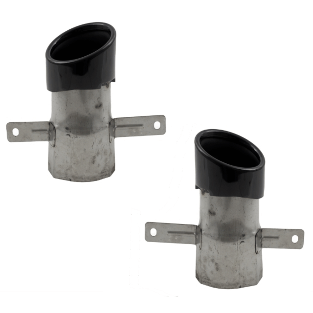 Sport Auspuffblenden Set 1-Rohr Schwarz Lackiert - Passend für Mercedes A-Klasse W177 Hatchback