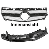 Sport Kühlergrill Schwarz Glanz - Passend für Mercedes A-Klasse W176 Vorfacelift