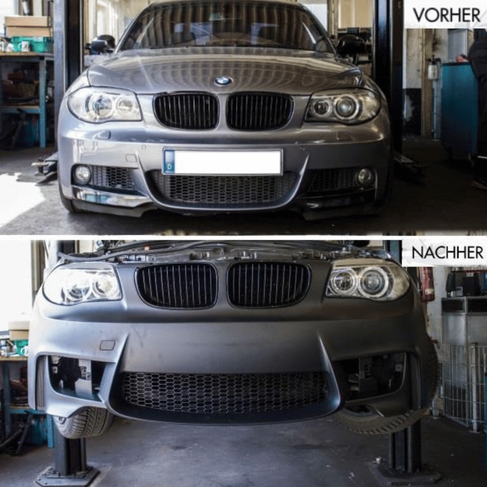 ABE *Bodykit Stoßstange vorne Heck+Nebel+ Diffusor Duplex passt für BMW 1er E81 E87 nicht M M1 - CarWorlds GmbH