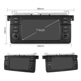 Android Navi für BMW 3er E46 mit Apple CarPlay – Passend für alle Modelle inkl. Compact, Subwoofer - und Rückfahrkamera - Anschluss" - CarWorlds GmbH