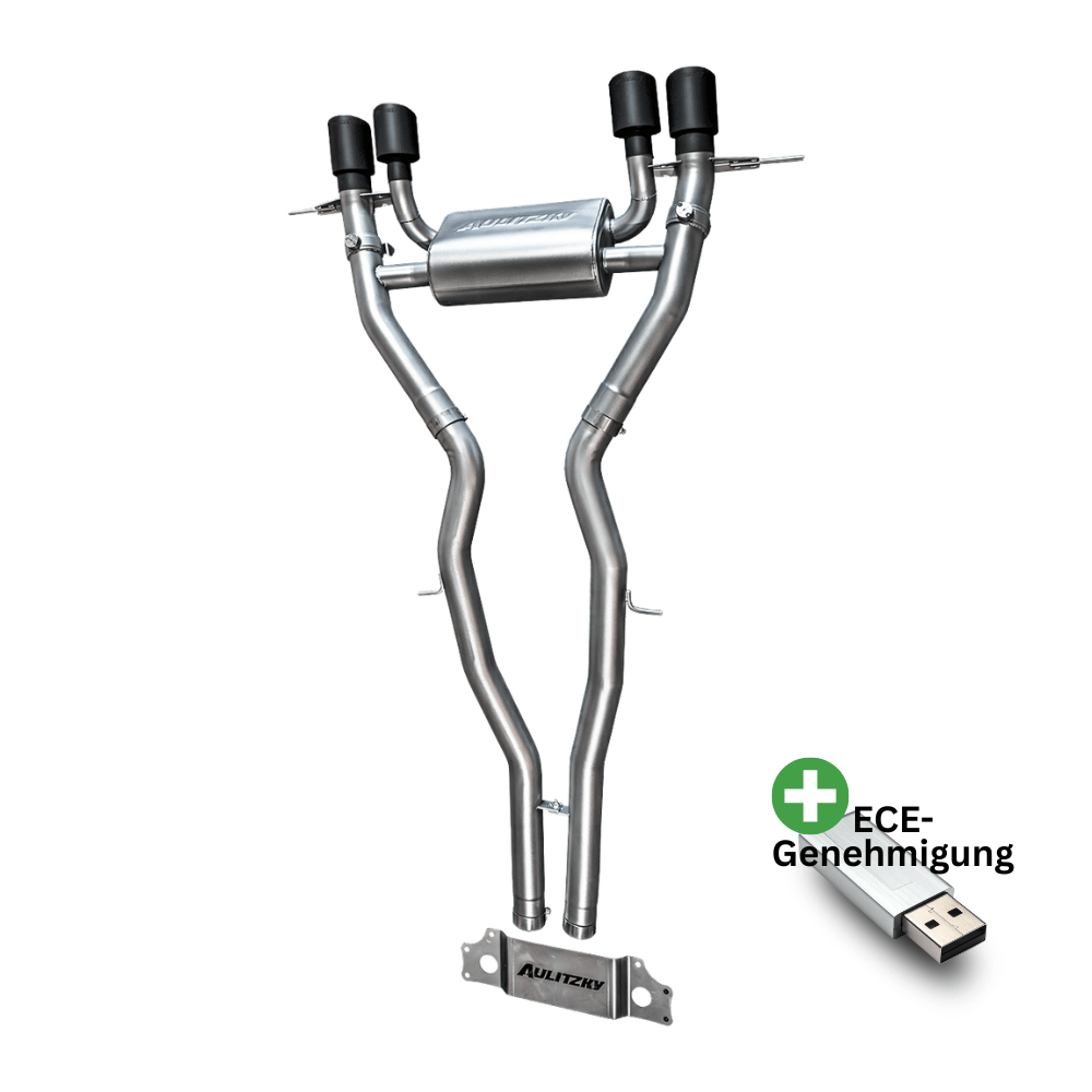 Aulitzky Auspuffanlage für BMW M2 (G87) S58 – ECE, 3" Edelstahl, Klappensteuerung, gestrahlt/ungestrahlt - CarWorlds GmbH
