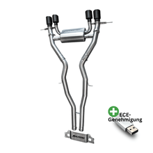 Load image into Gallery viewer, Aulitzky Auspuffanlage für BMW M2 (G87) S58 – ECE, 3" Edelstahl, Klappensteuerung, gestrahlt/ungestrahlt - CarWorlds GmbH