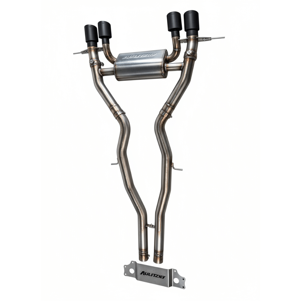 Aulitzky Auspuffanlage für BMW M2 (G87) S58 – ECE, 3" Edelstahl, Klappensteuerung, gestrahlt/ungestrahlt - CarWorlds GmbH