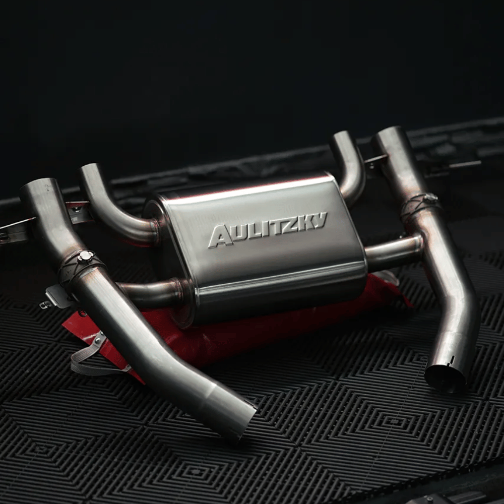 Aulitzky Auspuffanlage für BMW M3/M4 (G80/G81/G82/G83) S58 – ECE, 3" Edelstahl, Klappensteuerung, gestrahlt/ungestrahlt - CarWorlds GmbH