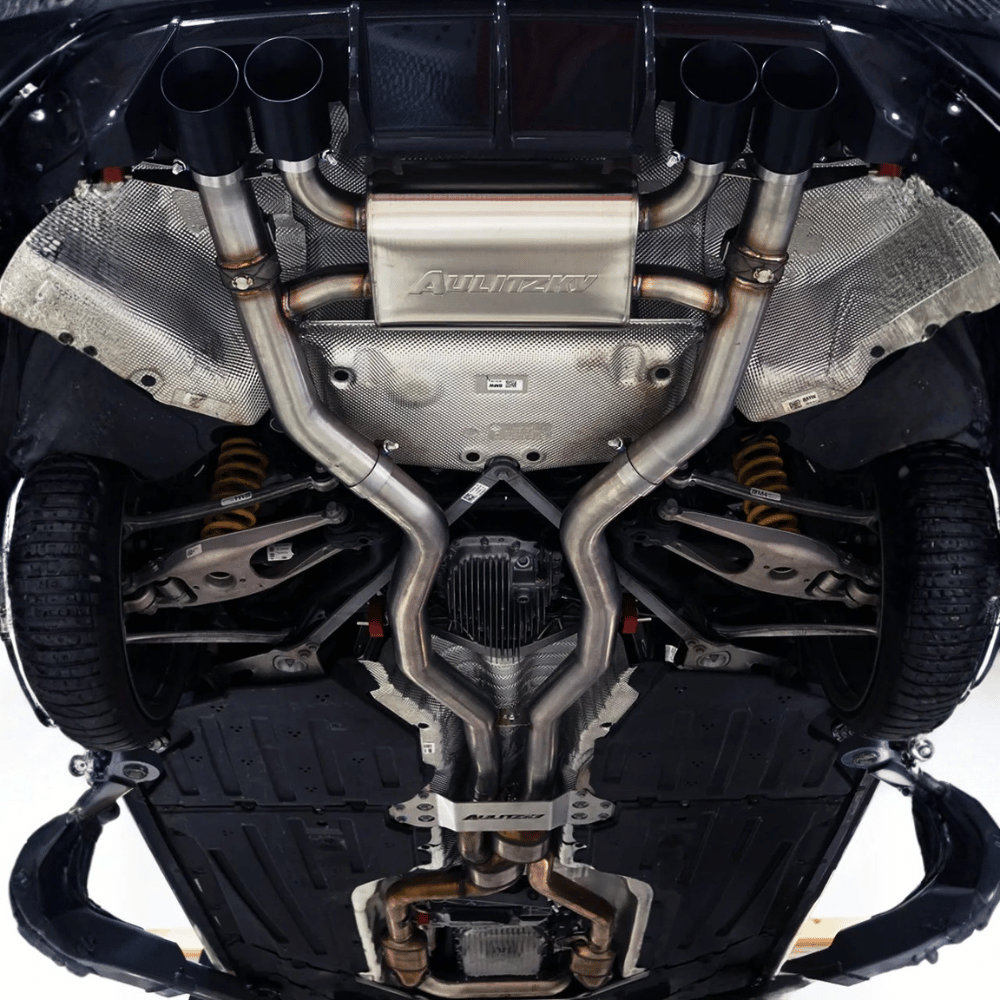 Aulitzky Auspuffanlage für BMW M3/M4 (G80/G81/G82/G83) S58 – ECE, 3" Edelstahl, Klappensteuerung, gestrahlt/ungestrahlt - CarWorlds GmbH