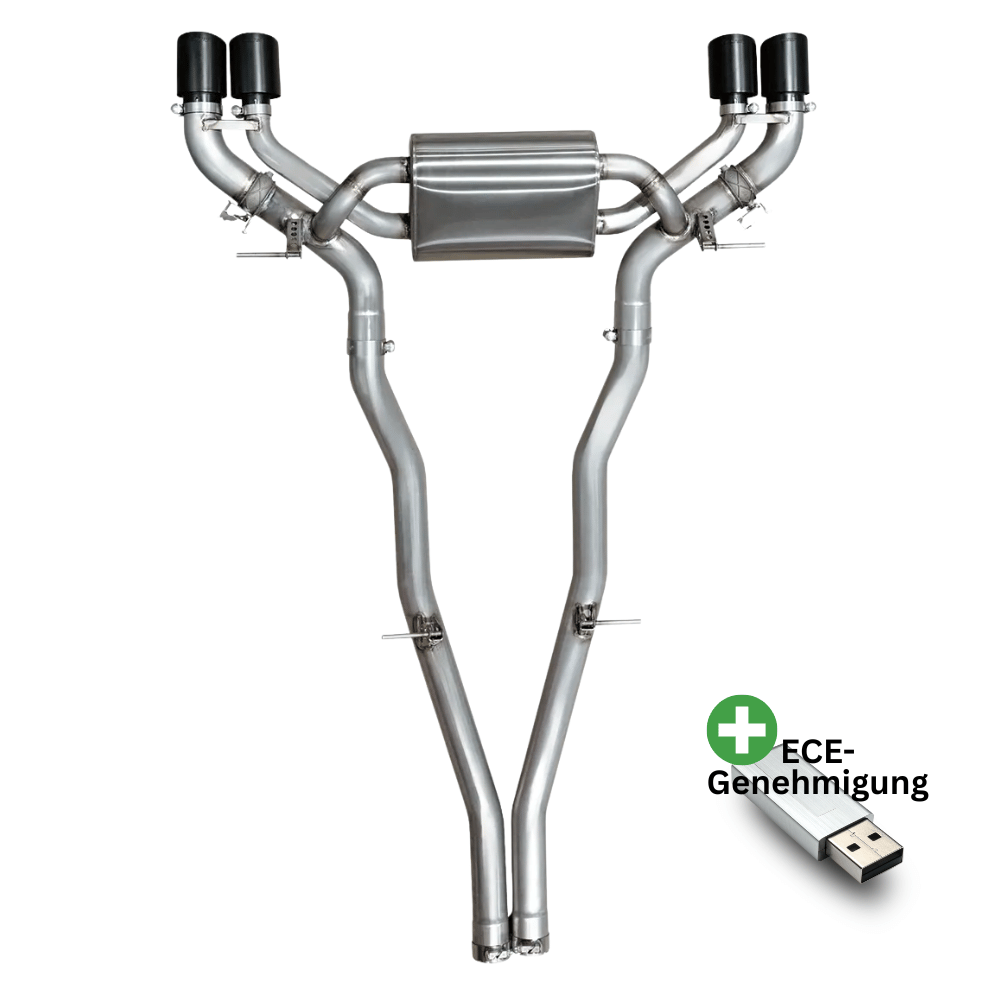 Aulitzky Auspuffanlage für BMW M5 (G90/G99) 727PS S68 – ECE, Klappensteuerung, gestrahlt/ungestrahlt - CarWorlds GmbH