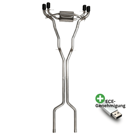 Aulitzky Auspuffanlage für BMW M5/M8 (F90/F92) S63 – ECE, Klappensteuerung, OPF/Non - OPF, gestrahlt/ungestrahlt - CarWorlds GmbH