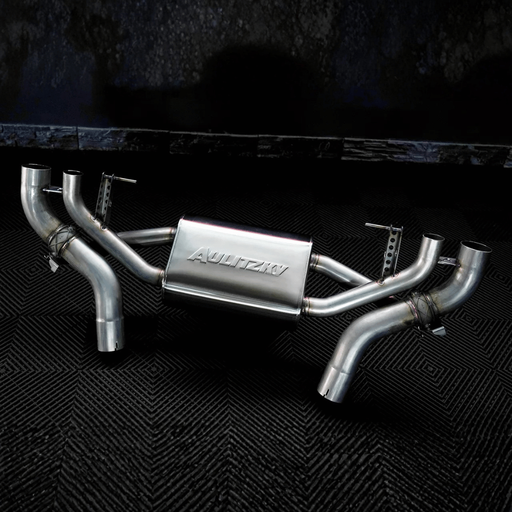 Aulitzky Auspuffanlage für BMW M8 (F92) S63 – ECE, Klappensteuerung, OPF/Non - OPF, gestrahlt/ungestrahlt - CarWorlds GmbH