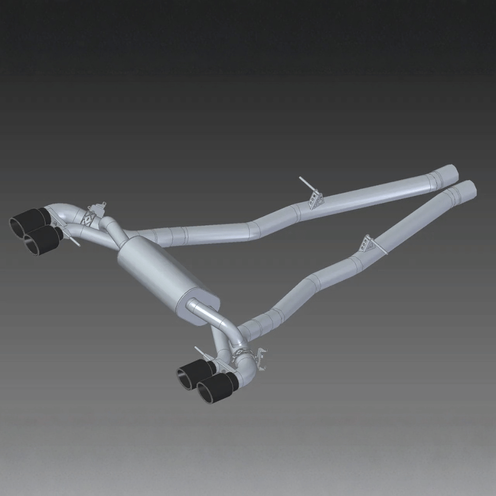 Aulitzky Auspuffanlage für BMW M8 (F92) S63 – ECE, Klappensteuerung, OPF/Non - OPF, gestrahlt/ungestrahlt - CarWorlds GmbH