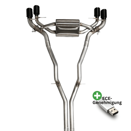 Aulitzky Auspuffanlage für BMW M8 (F92) S63 – ECE, Klappensteuerung, OPF/Non - OPF, gestrahlt/ungestrahlt - CarWorlds GmbH