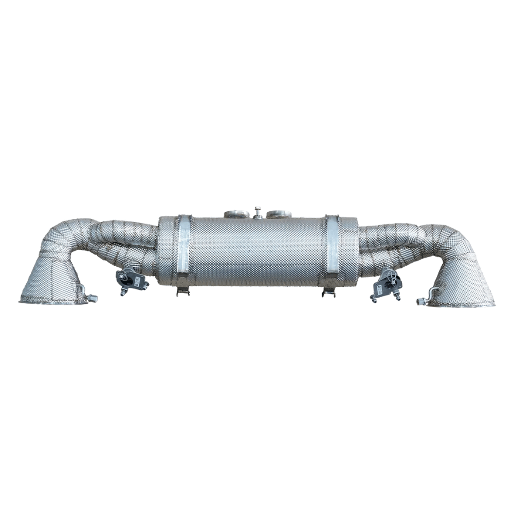 Aulitzky Exhaust | ECE Klappen‑Sportendschalldämpfer (76 mm) | für Porsche 911 GT3 / GT3 RS (992.1) & 911 Speedster (991.2) 4.0 | Variante: mit/ohne Thermo‑Isolierung - CarWorlds GmbH