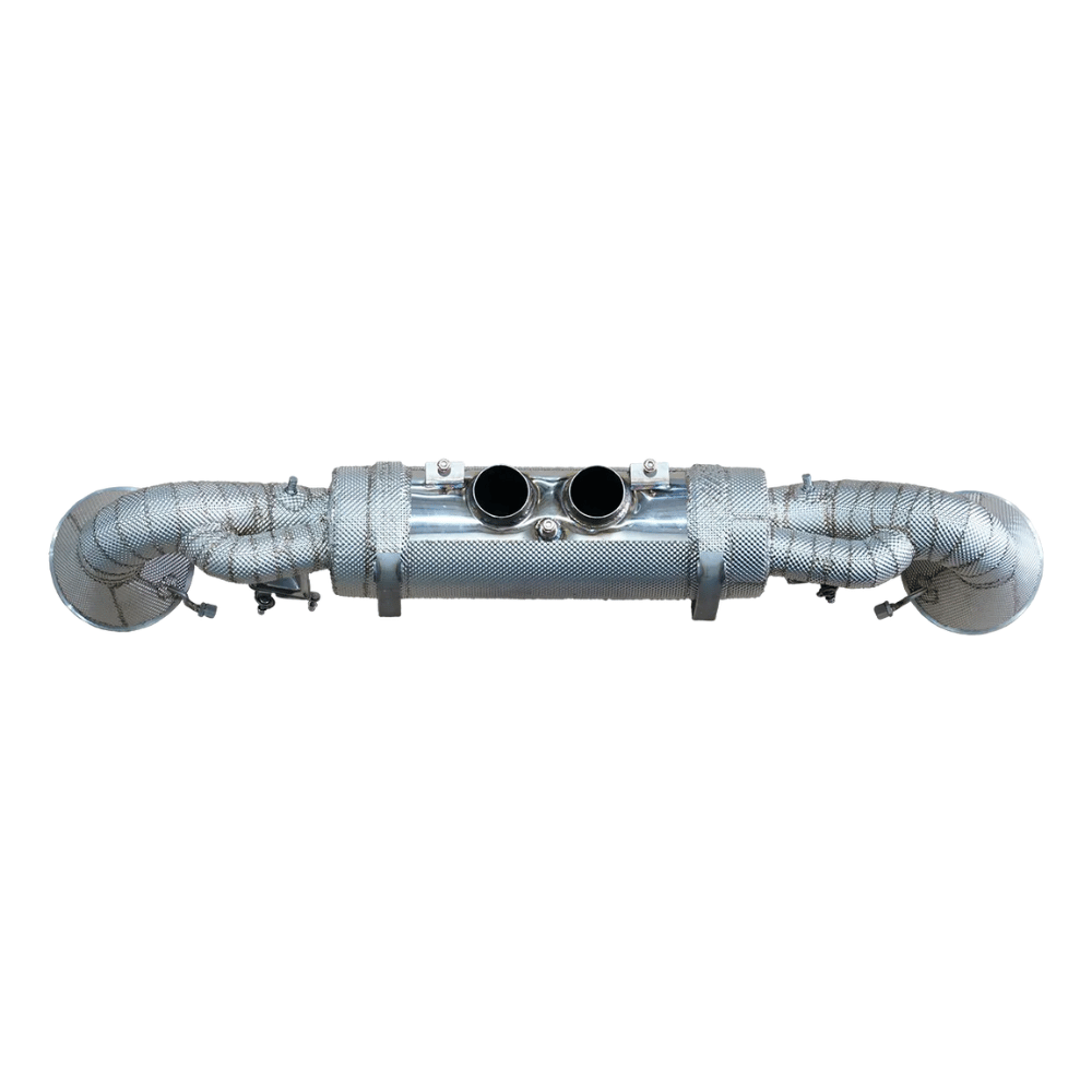 Aulitzky Exhaust | ECE Klappen‑Sportendschalldämpfer (76 mm) | für Porsche 911 GT3 / GT3 RS (992.1) & 911 Speedster (991.2) 4.0 | Variante: mit/ohne Thermo‑Isolierung - CarWorlds GmbH