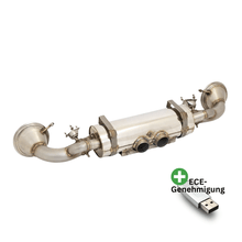 Load image into Gallery viewer, Aulitzky Exhaust | ECE Klappen‑Sportendschalldämpfer (76 mm) | für Porsche 911 GT3 / GT3 RS (992.1) &amp; 911 Speedster (991.2) 4.0 | Variante: mit/ohne Thermo‑Isolierung - CarWorlds GmbH