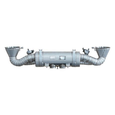 Aulitzky Exhaust | ECE Klappen‑Sportendschalldämpfer (76 mm) | für Porsche 911 GT3 / GT3 RS (992.1) & 911 Speedster (991.2) 4.0 | Variante: mit/ohne Thermo‑Isolierung - CarWorlds GmbH