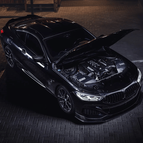 BlackBoost Cold Air Intake für BMW M850i G15 (N63) – Aluminium Airbox + Twin - Flow Trockenfilter (Plug & Play) - CarWorlds GmbH