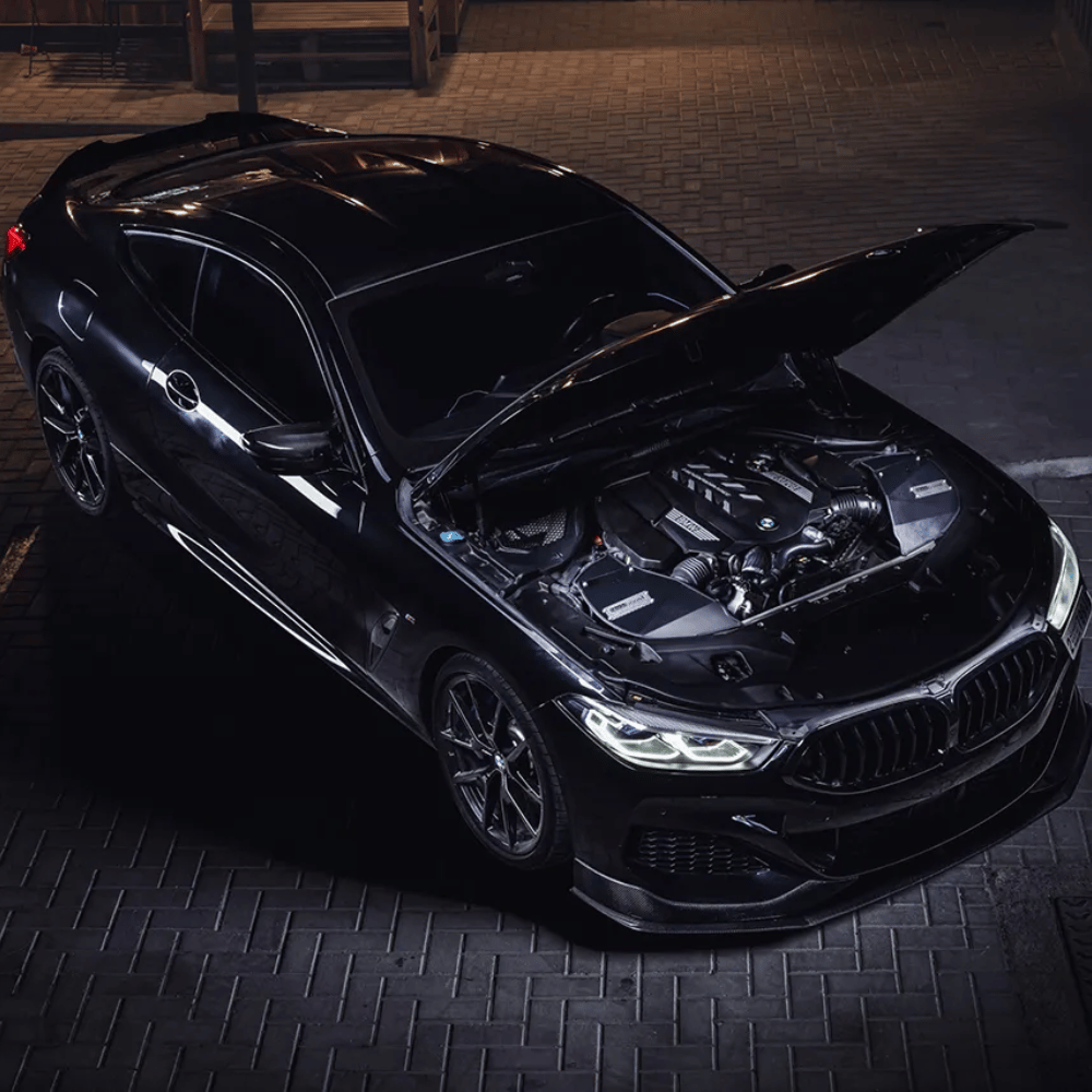 BlackBoost Cold Air Intake für BMW M850i G15 (N63) – Aluminium Airbox + Twin - Flow Trockenfilter (Plug & Play) - CarWorlds GmbH