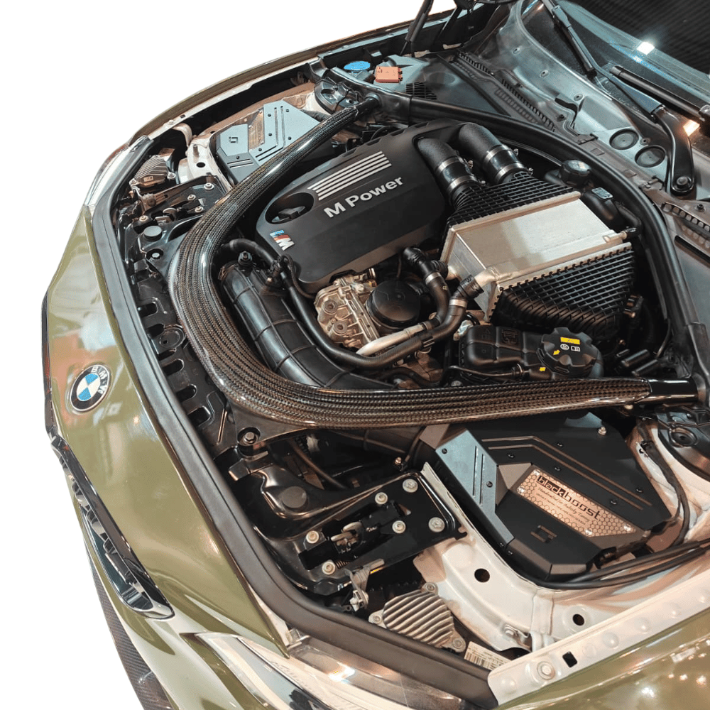 BlackBoost Cold Air Intake System für BMW M2/M3/M4 F8X (S55) – Plug & Play Airbox + Twin - Flow Filter - CarWorlds GmbH