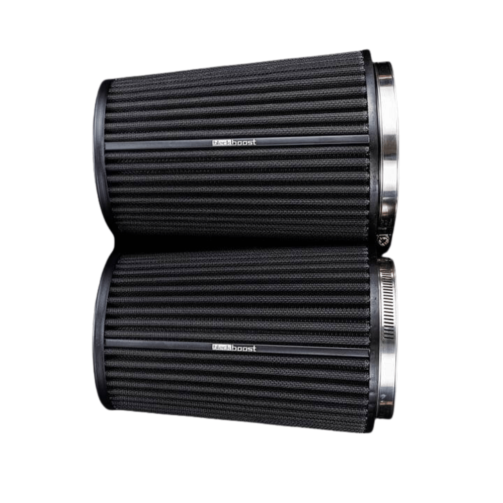 BlackBoost Twin Air Flow Filter Set 110mm – Twin - Flow Trockenfilter (2er Set) für Mercedes - Benz AMG Ansaugung - CarWorlds GmbH