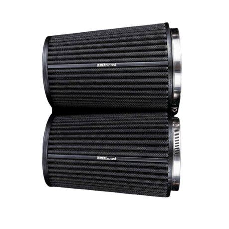 BlackBoost Twin Air Flow Filter Set 110mm – Twin - Flow Trockenfilter (2er Set) für Mercedes - Benz AMG Ansaugung - CarWorlds GmbH