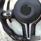 Carbon Fiber Sportlenkrad mit Silber - Trim für BMW F - Serie - CarWorlds GmbH