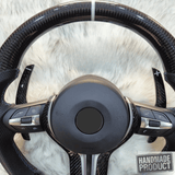 Carbon Fiber Sportlenkrad mit Silber - Trim für BMW F - Serie - CarWorlds GmbH