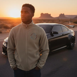 CarWorlds „Drive - Ready“ Microfleece Zip Jacket (Men) – Recycled Edition - CarWorlds GmbH