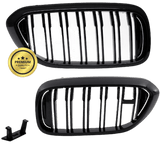 Doppelsteg Kühlergrill Schwarz GLANZ Performance passt für BMW 5er G30 G31 2017> - CarWorlds GmbH
