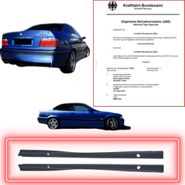 E36 Seitenschweller SET - ABS Kunststoff +MONTAGEKIT ABE* passt für BMW E36 auch M M3 - CarWorlds GmbH