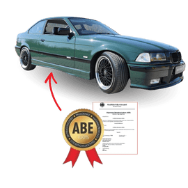 E36 Seitenschweller SET - ABS Kunststoff +MONTAGEKIT ABE* passt für BMW E36 auch M M3 - CarWorlds GmbH