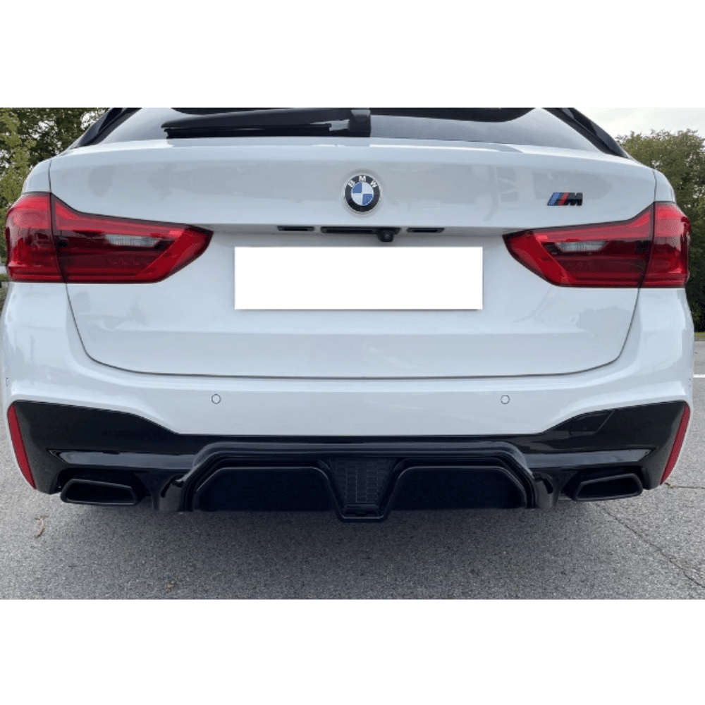 Evo Heckdiffusor Schwarz glanz Carbon lackiert passt für BMW 5er G30 G31 M Paket nicht M5 CS - CarWorlds GmbH