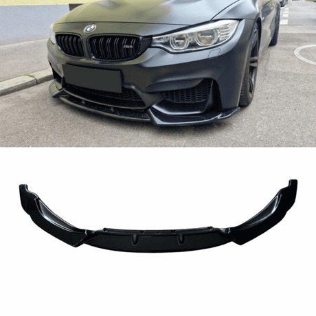 Frontlippe Frontspoiler V2 Breit Hochglanz - Passend für BMW M3 F80 M4 F82 F83 mit ABE - CarWorlds GmbH